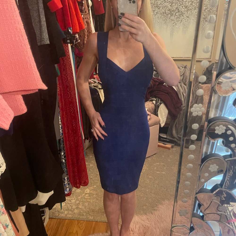 Royal Blue Herve Leger dress XS